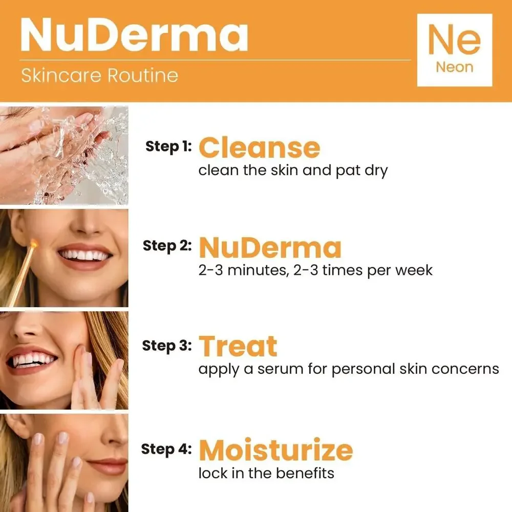 NIB! Pure Daily Care NuDerma Handheld Skin Therapy Wand Machine Anti-Aging